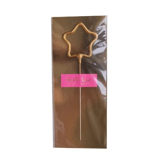 Gold Foil Sparkle Candle Gold Star