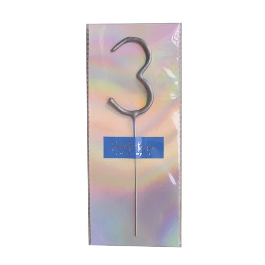 Silver Foil Sparkle Candle Silver 3