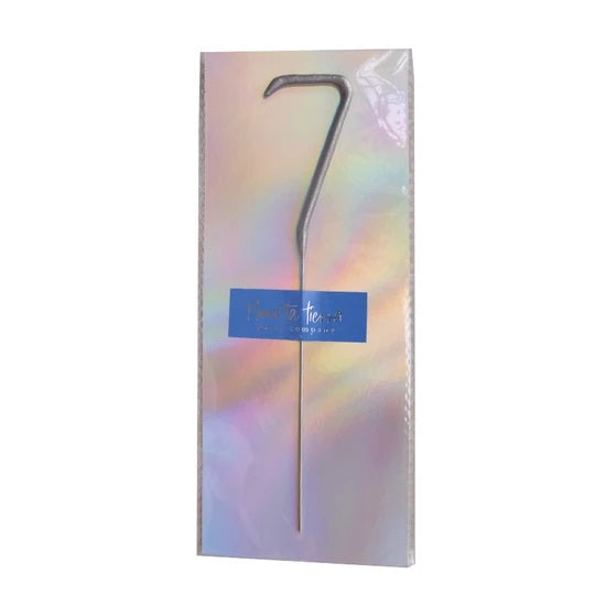 Silver Foil Sparkle Candle Silver 7