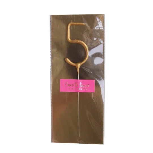 Gold Foil Sparkle Candle Gold 5