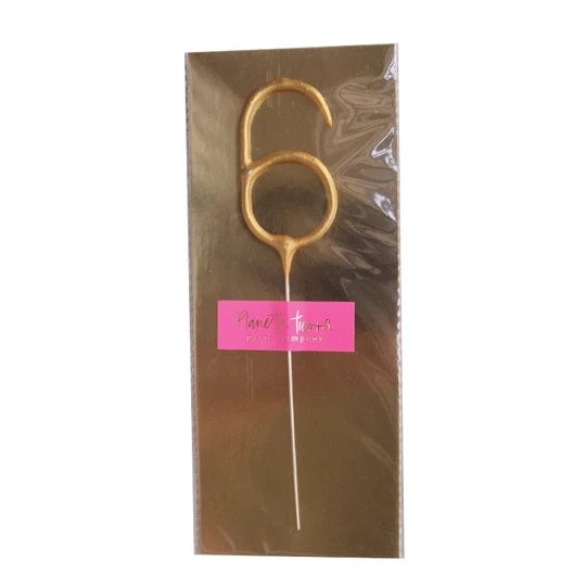 Gold Foil Sparkle Candle Gold 6