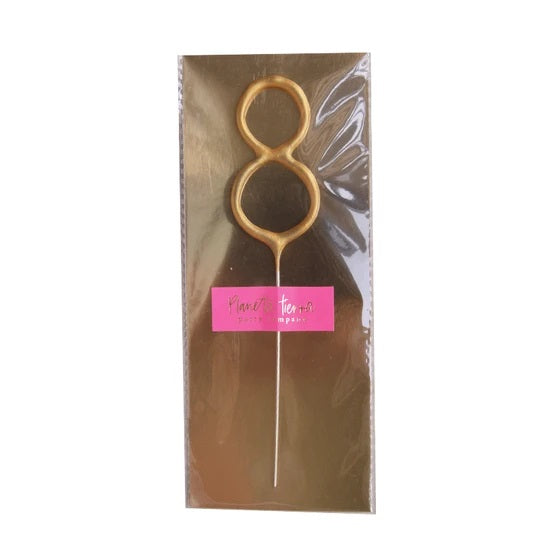 Gold Foil Sparkle Candle Gold 8