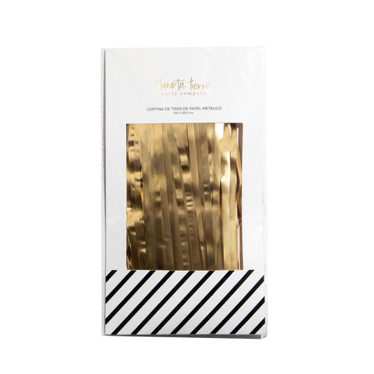 Cortina Metálica Matte Gold