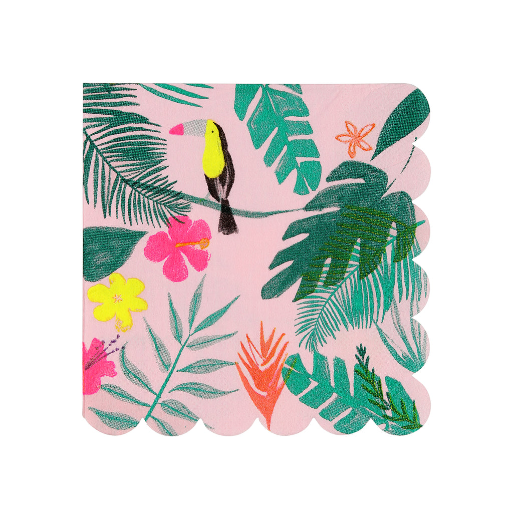 Pink Tropical Small Napkins
