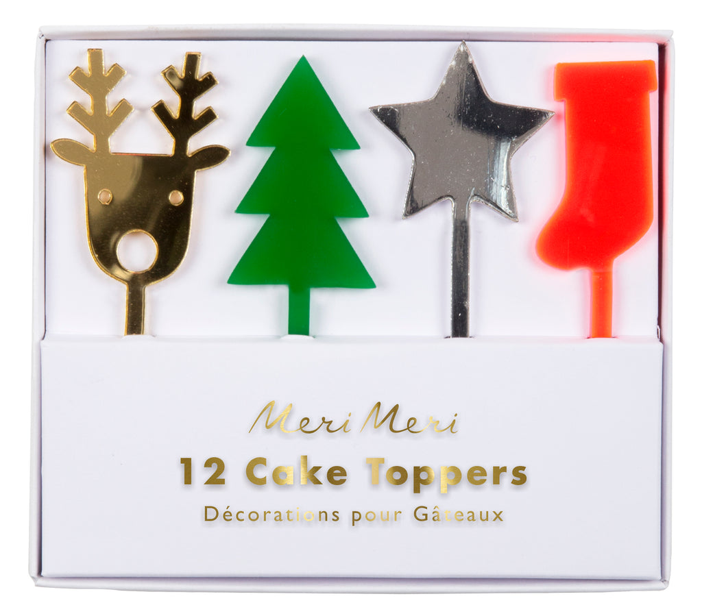 Festive Acrylic Cake Toppers