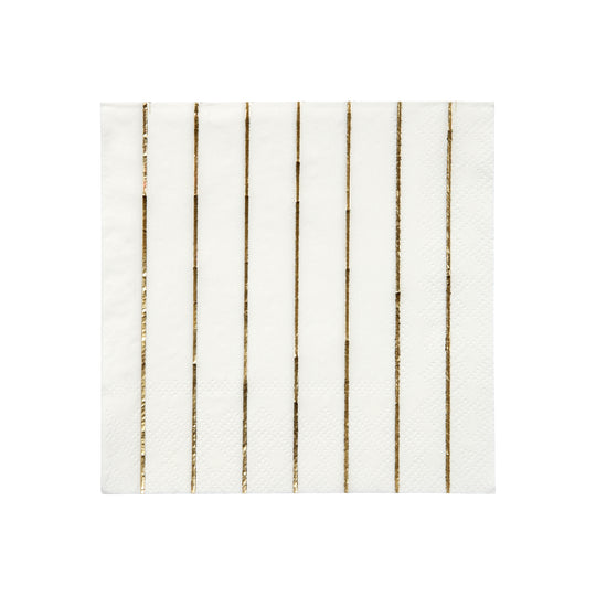 Gold Stripe Small Napkins