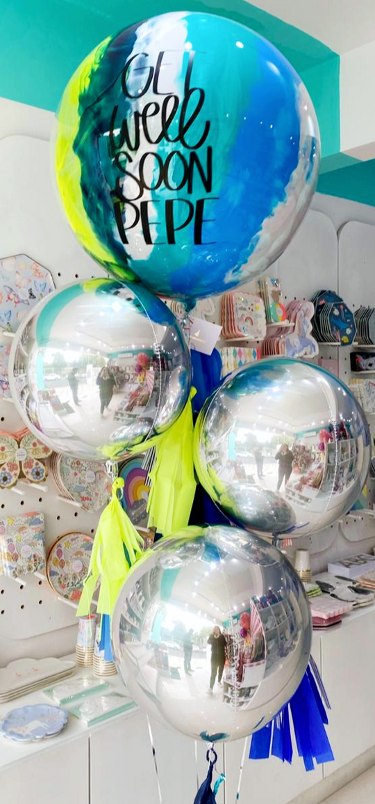 Bouquet Burbuja Grande Pintada + Orbz