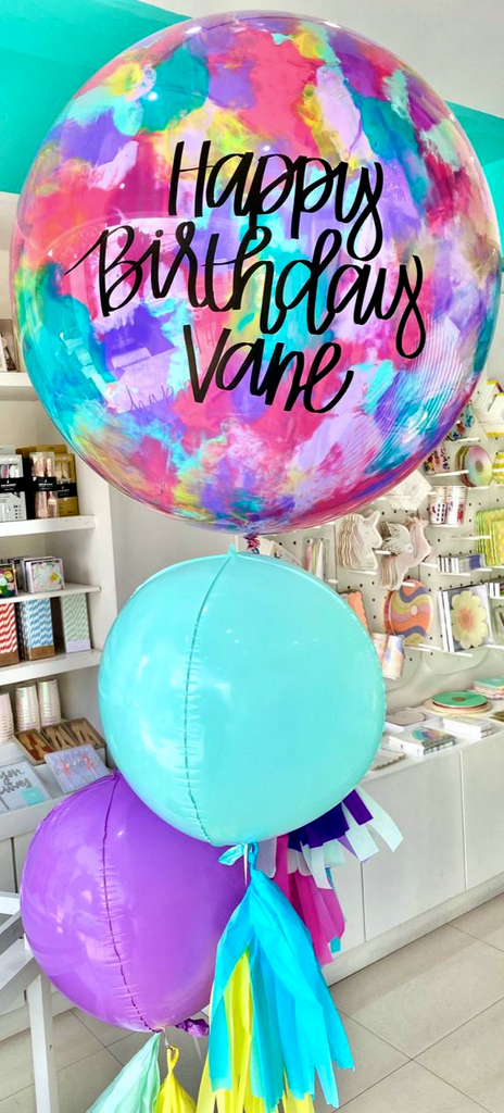 Bouquet Burbuja Gigante Pintada Full + Orbz