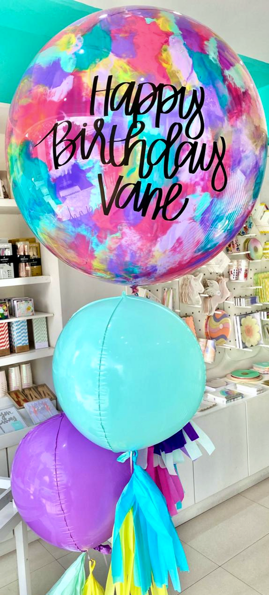 Bouquet Burbuja Gigante Pintada Full + Orbz