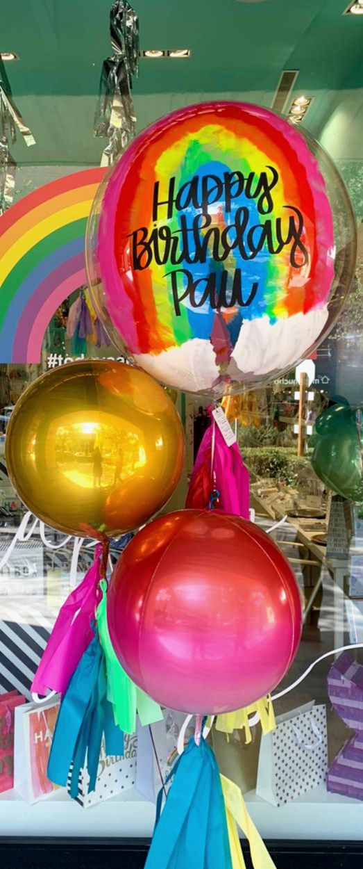 Bouquet Burbuja Grande Neon Rainbow + Orbz