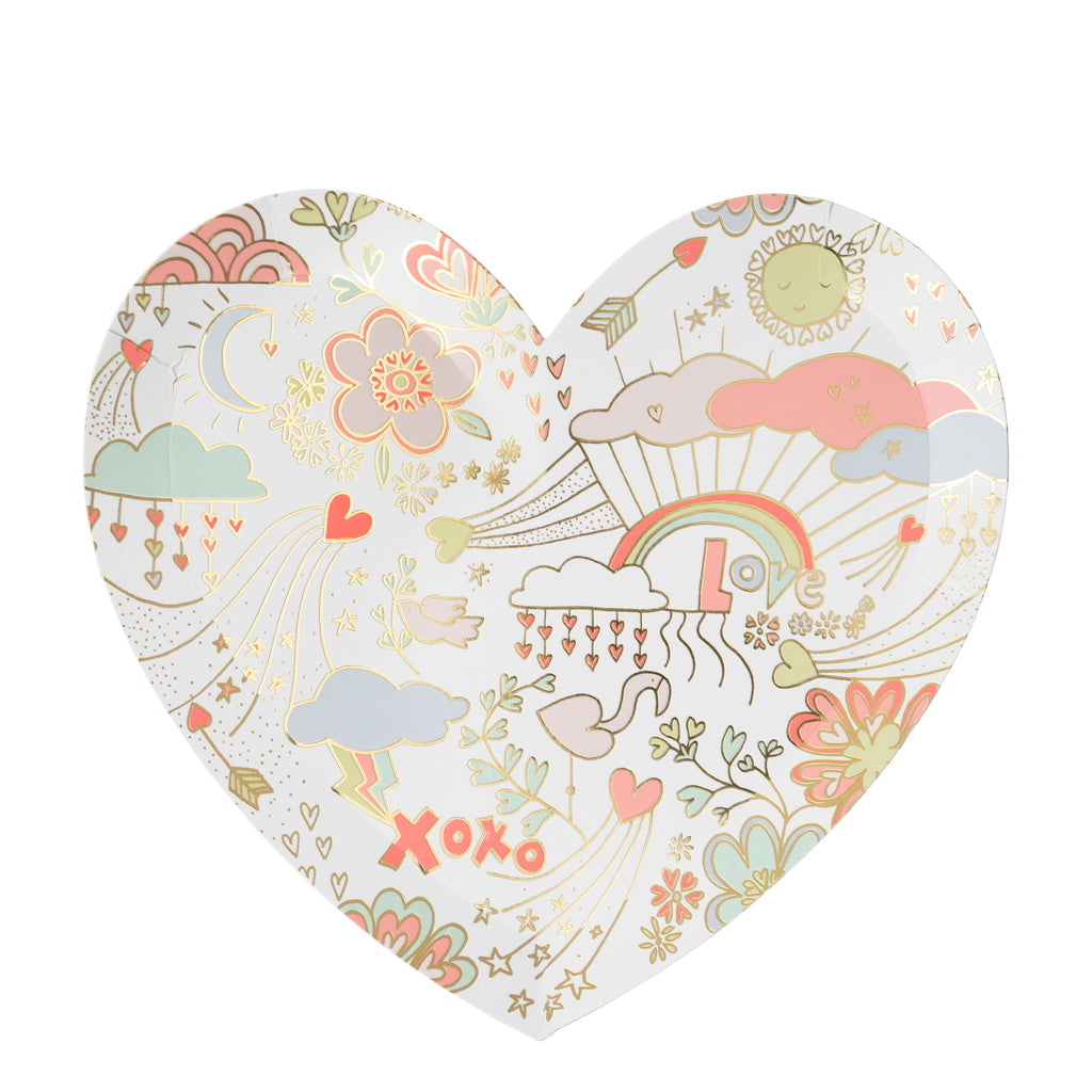 Valentine Doodle Large Plates