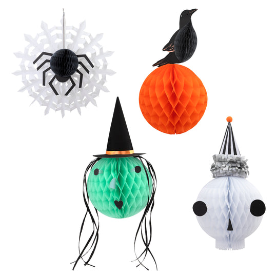 Vintage Halloween Honeycomb Heads