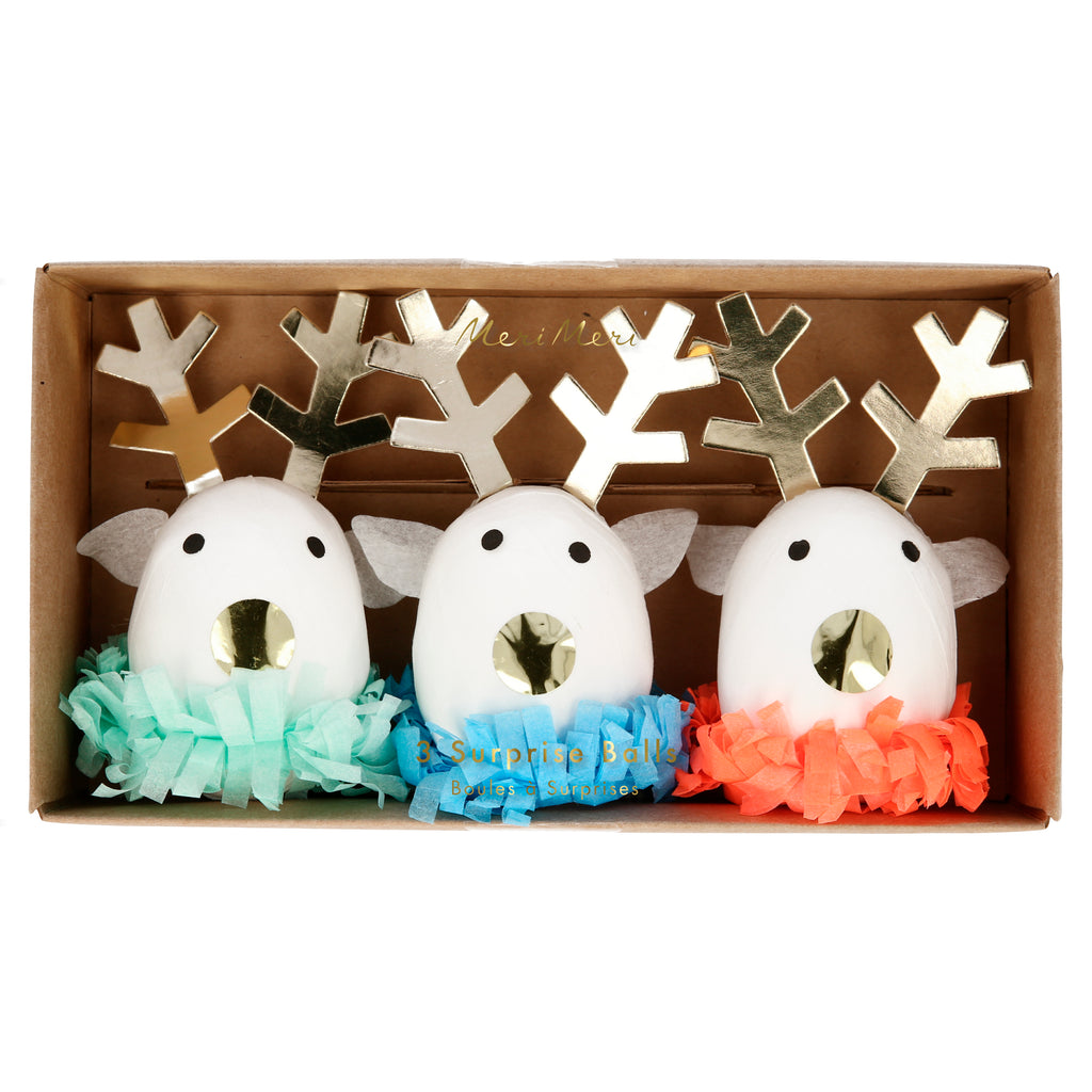 Festive Reindeer Surprise Balls