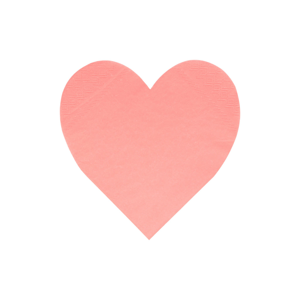 Pink Tone Large Heart Napkins