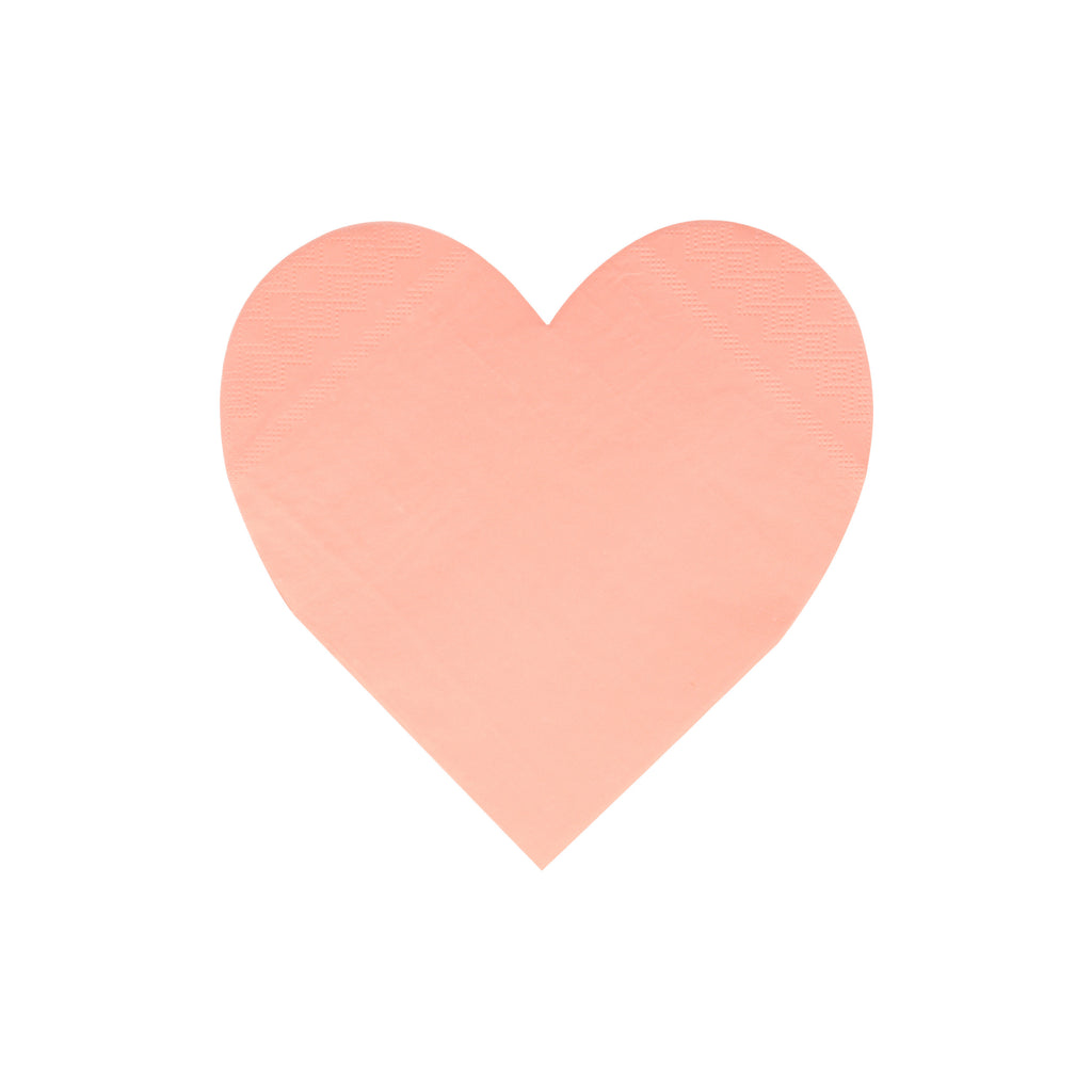 Pink Tone Large Heart Napkins