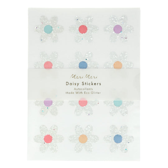 Glitter Daisy Stickers