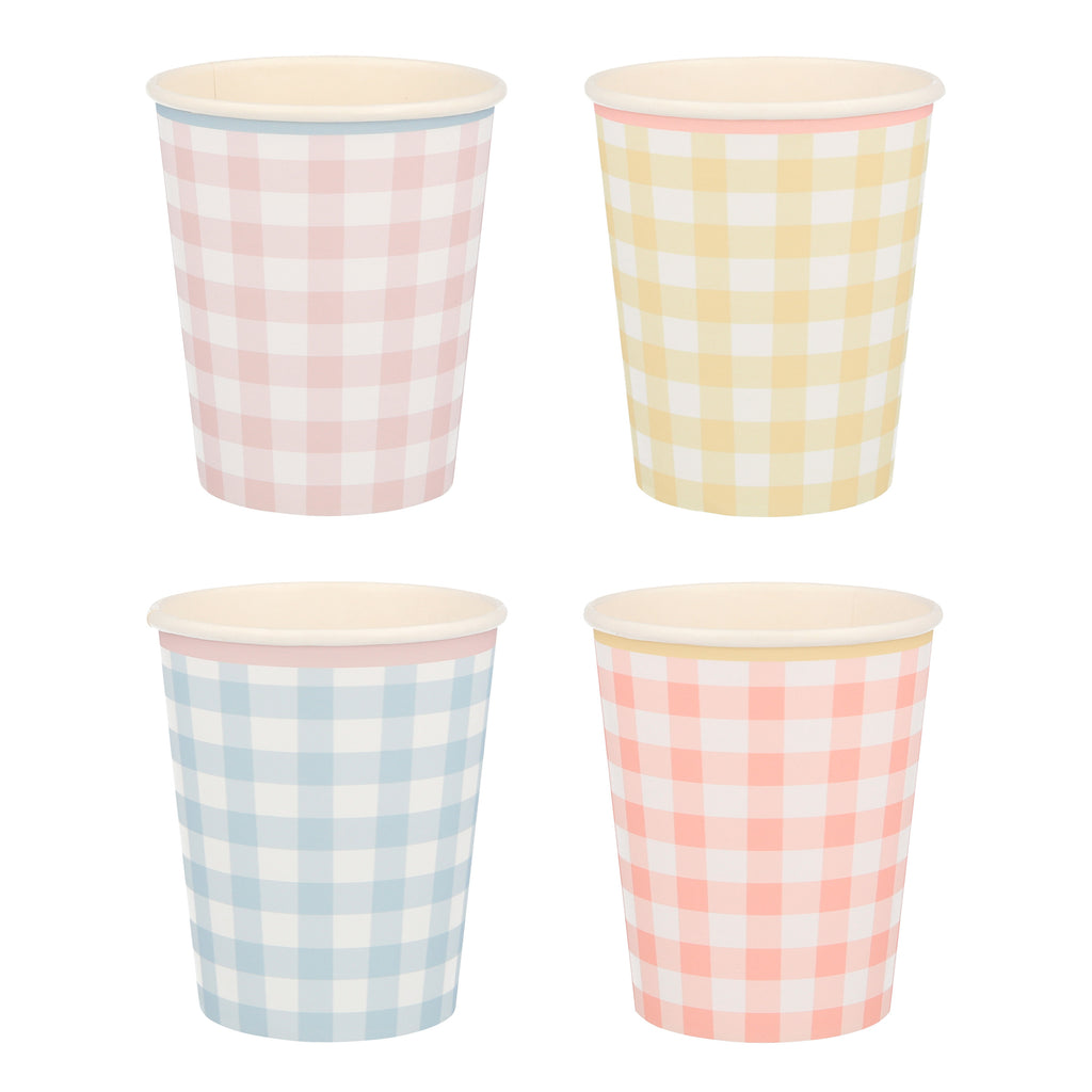 Gingham Cups