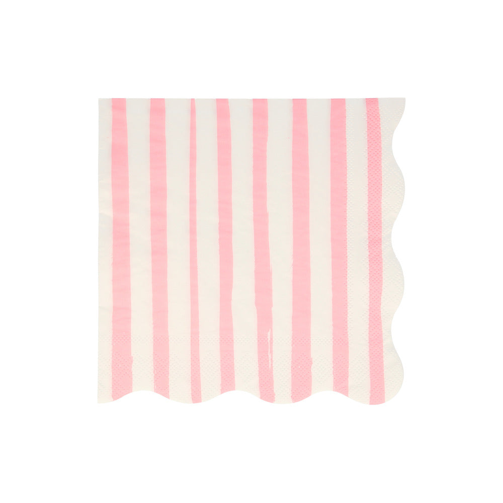 Pink Stripe Large Napkin