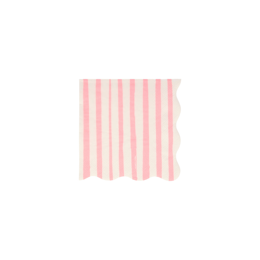 Pink Stripe Small Napkin