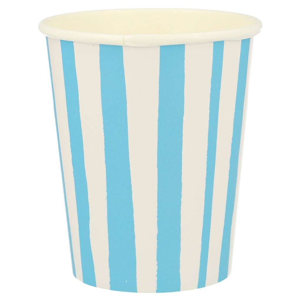 Blue Stripe Cups