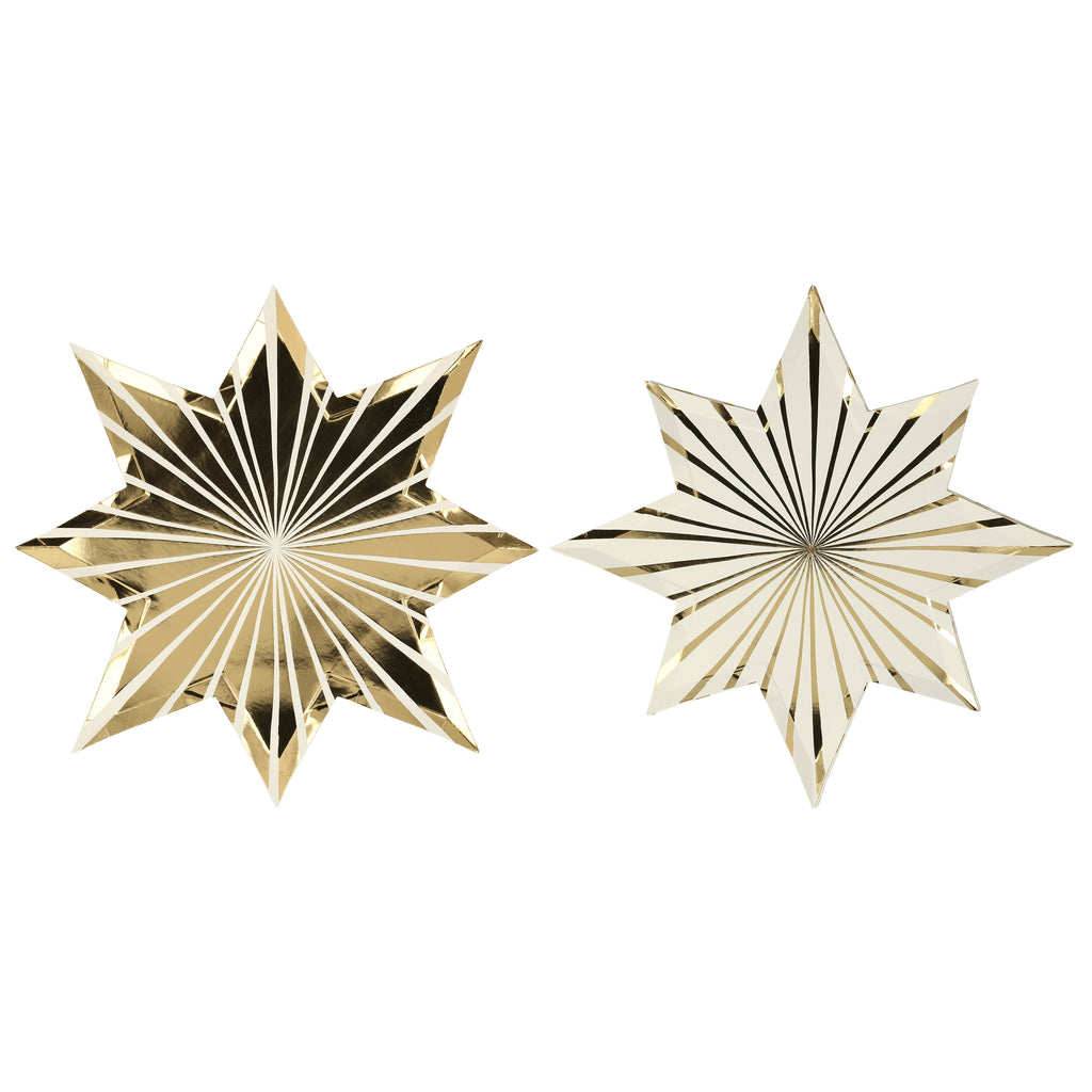 Gold Stripe Star Plates