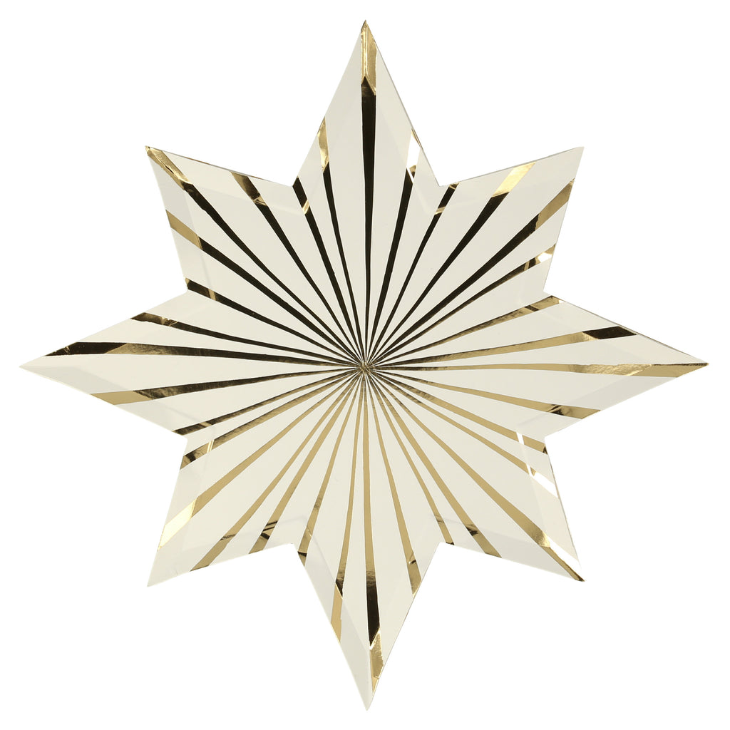 Gold Stripe Star Plates