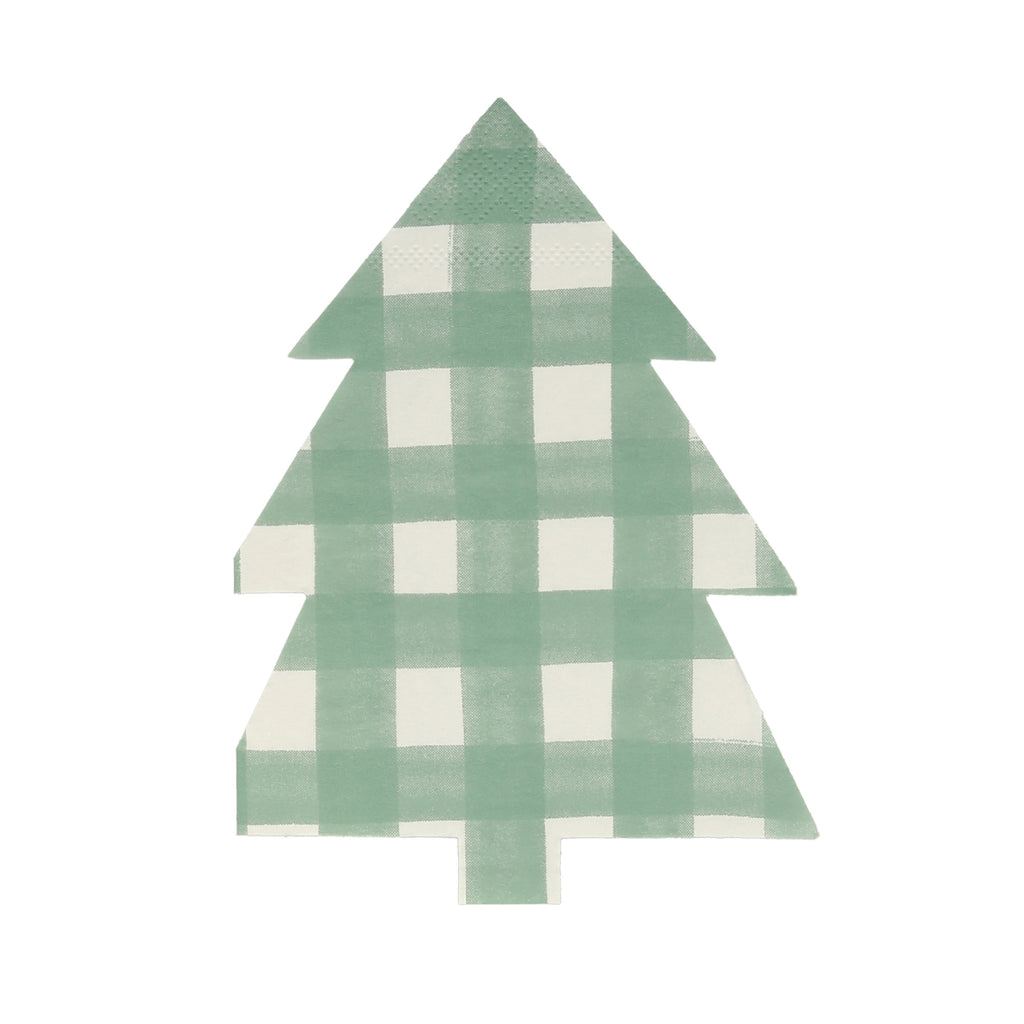 Green Gingham Tree Napkins