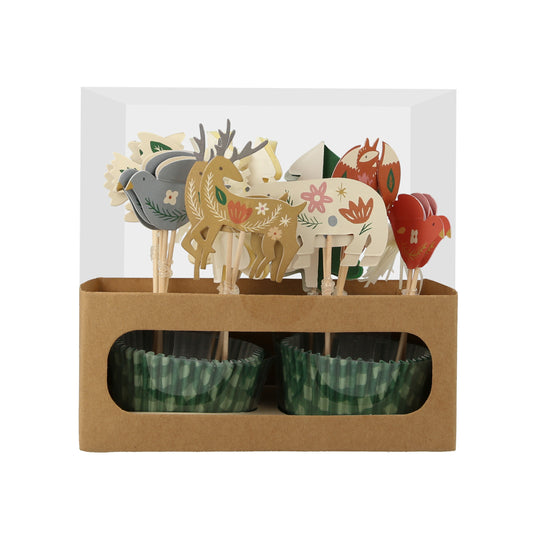 Folk Woodland Cupcake kit