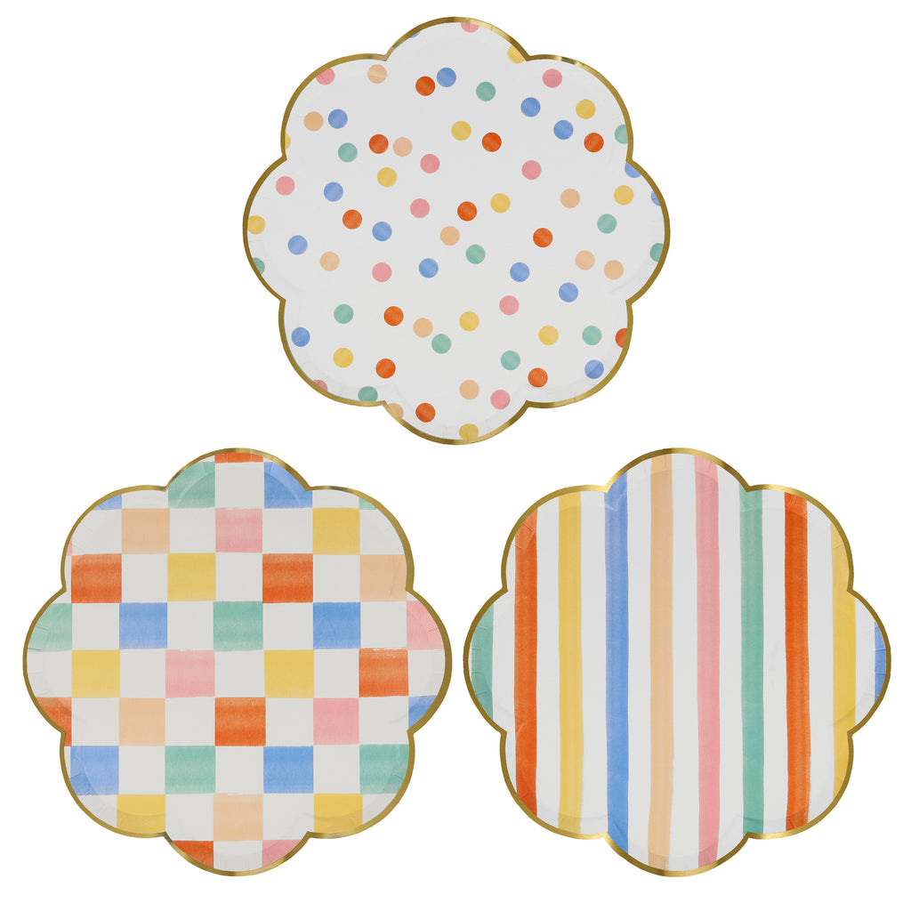 Colourful Pattern Dinner Plates