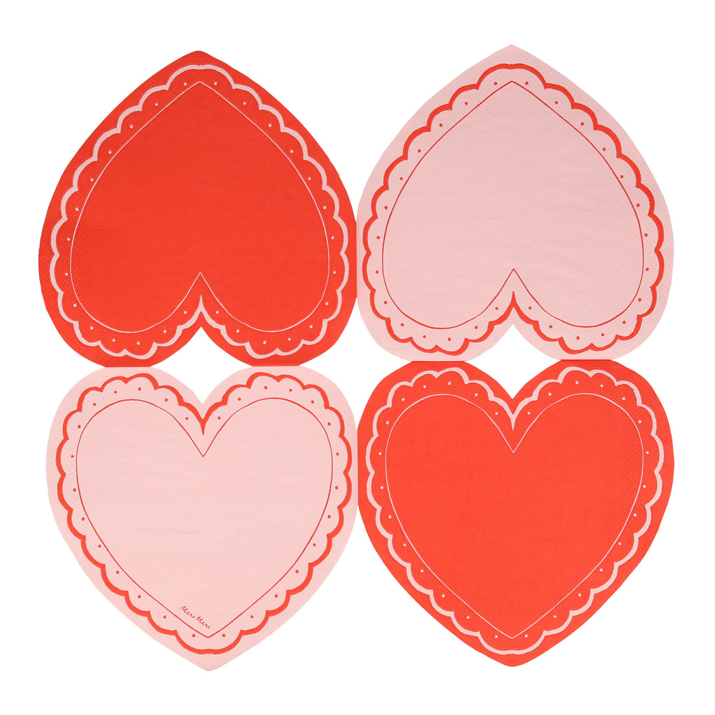 Large Lacy Heart Napkins