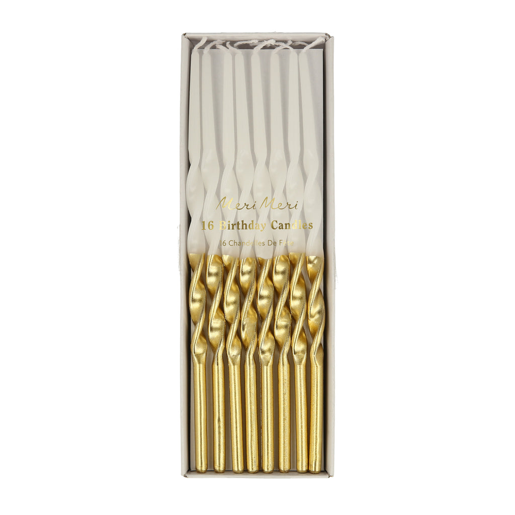 Gold Dipped Twisted Candles