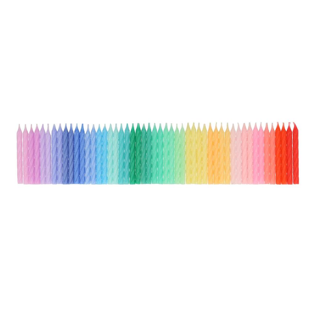 Rainbow Twisted Mini Candles