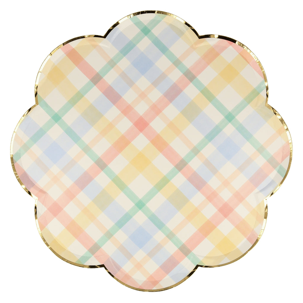 Spring Plaid Dinner Plate
