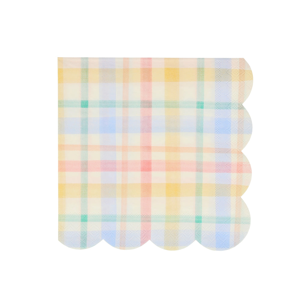 Spring Plaid Large Napkin