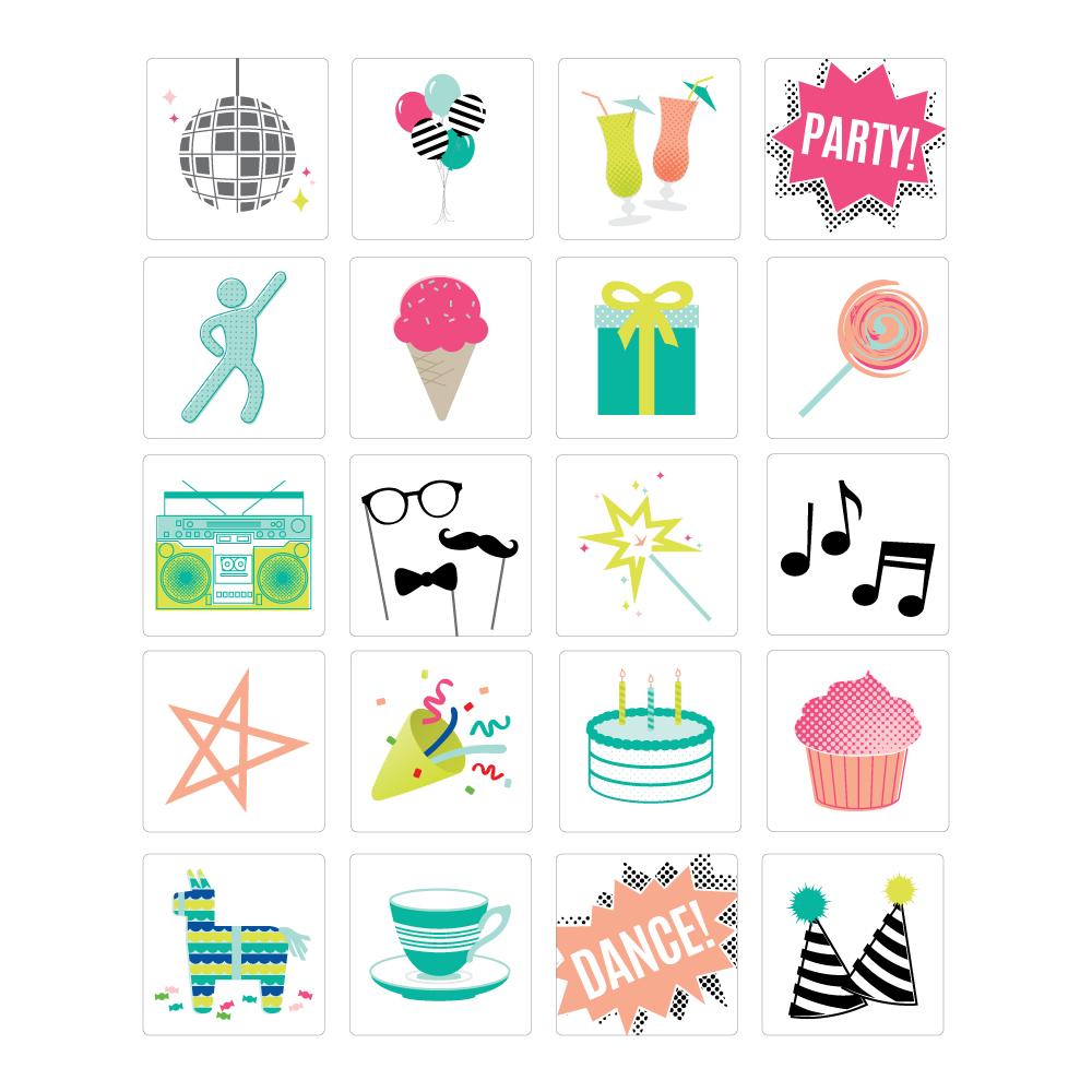 Party icons for Mini Lightbox