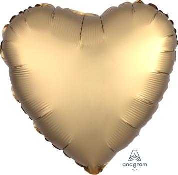 Satin Luxe Gold Heart Balloon 18"