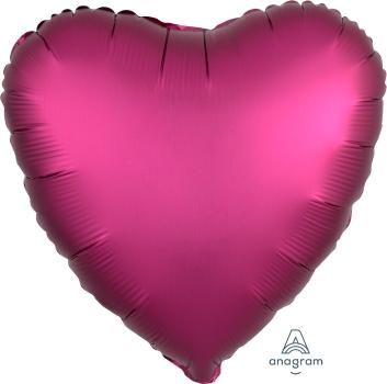 Satin Luxe Pomegranate Heart Balloon 18"
