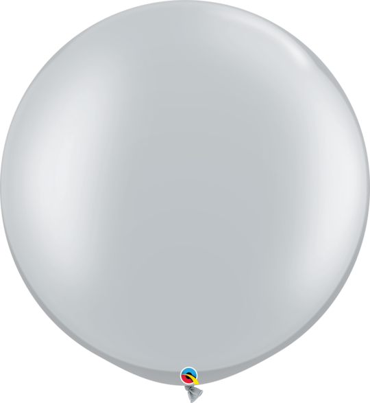 Silver Latex balloon 36"