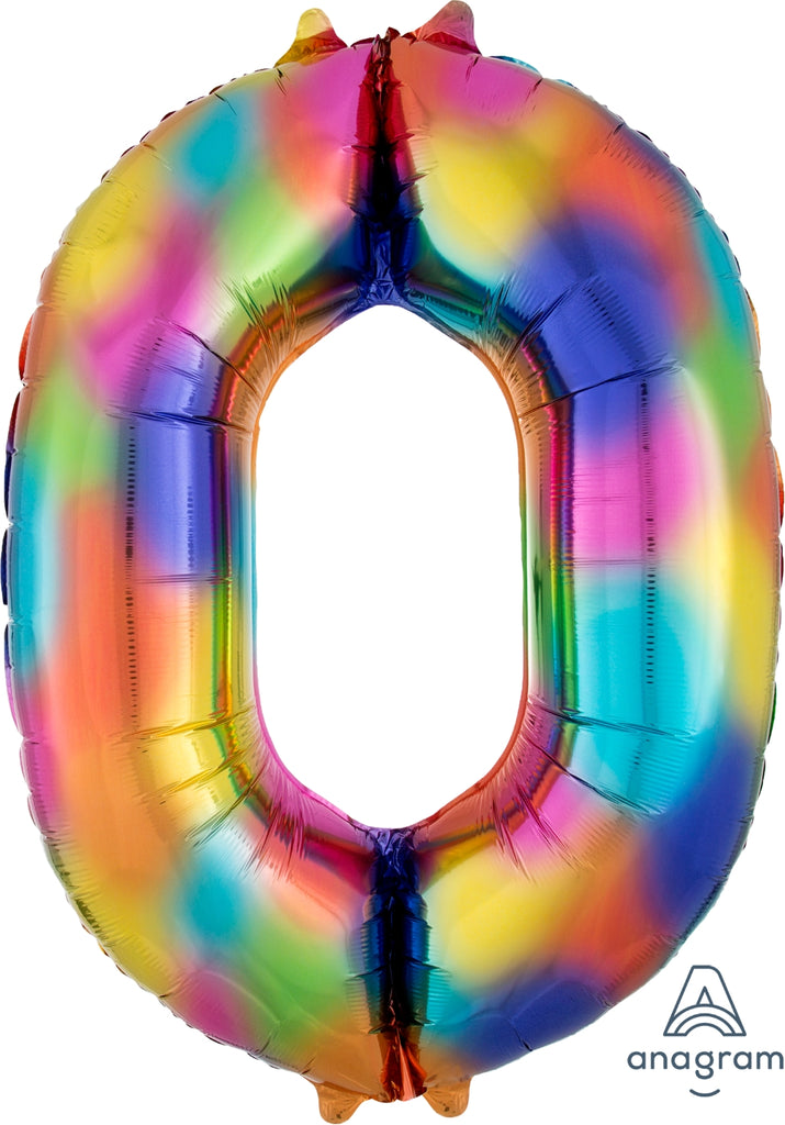 Giant Rainbow Splash 36" Numbers balloons