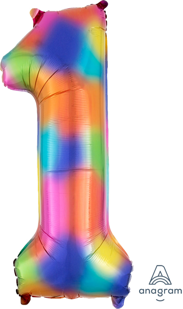 Giant Rainbow Splash 36" Numbers balloons