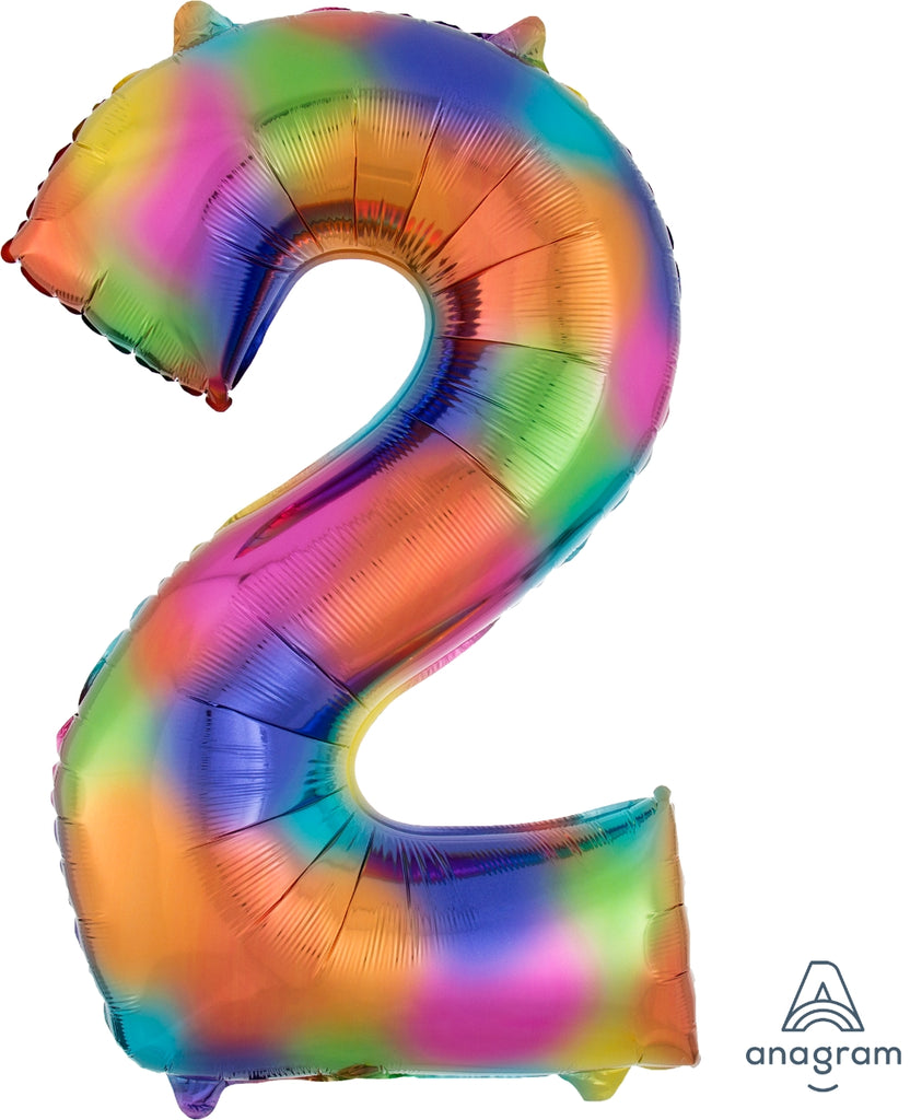Giant Rainbow Splash 36" Numbers balloons