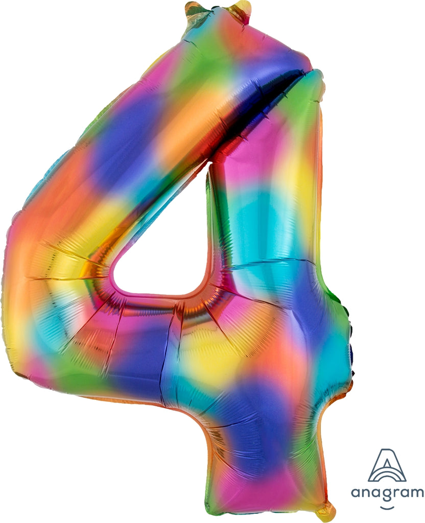 Giant Rainbow Splash 36" Numbers balloons