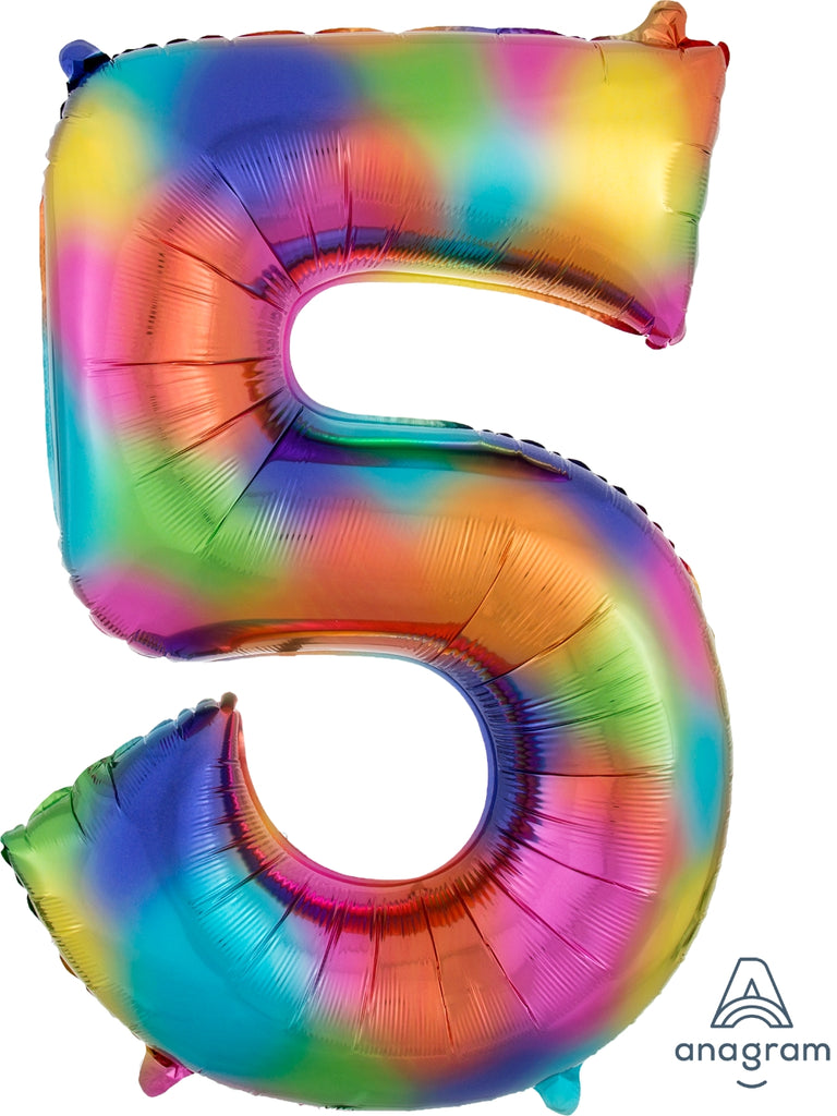 Giant Rainbow Splash 36" Numbers balloons