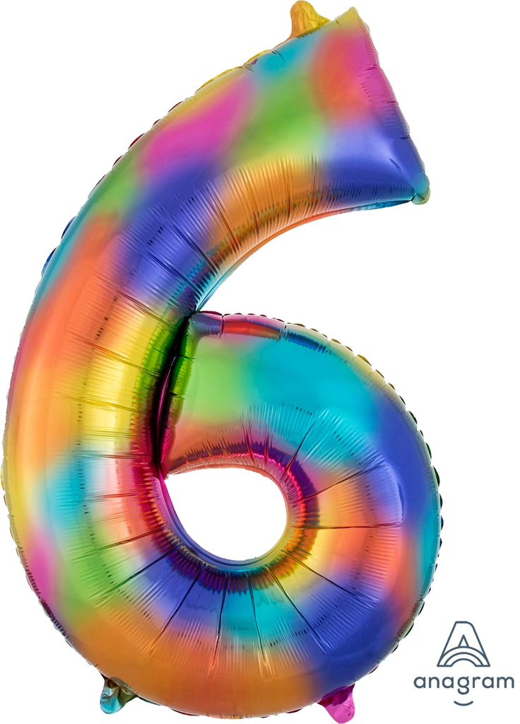 Giant Rainbow Splash 36" Numbers balloons