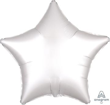 Satin Luxe White Star Balloon 22"
