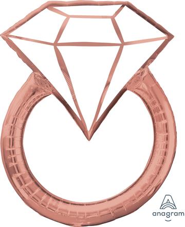 Blush Wedding Ring Balloon