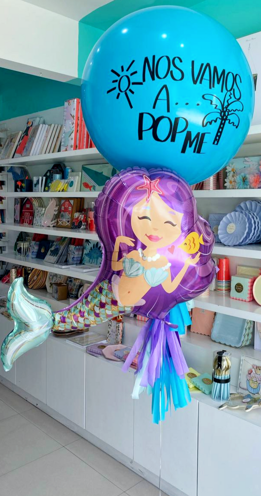 Bouquet Gigante de Látex Liso + Enchanting Mermaid Balloon