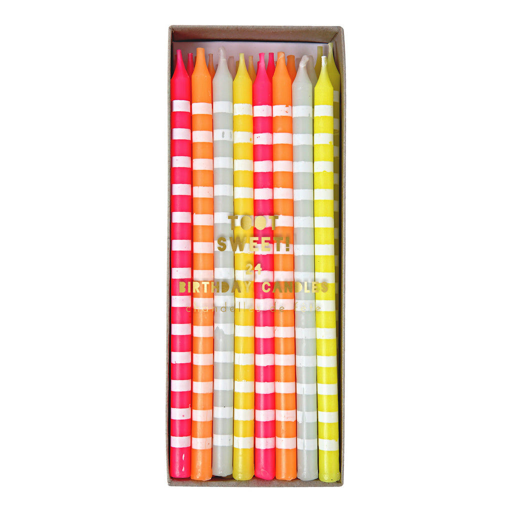 Pastel Stripes Party Candles