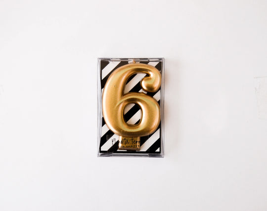 Gold Candle Number 6