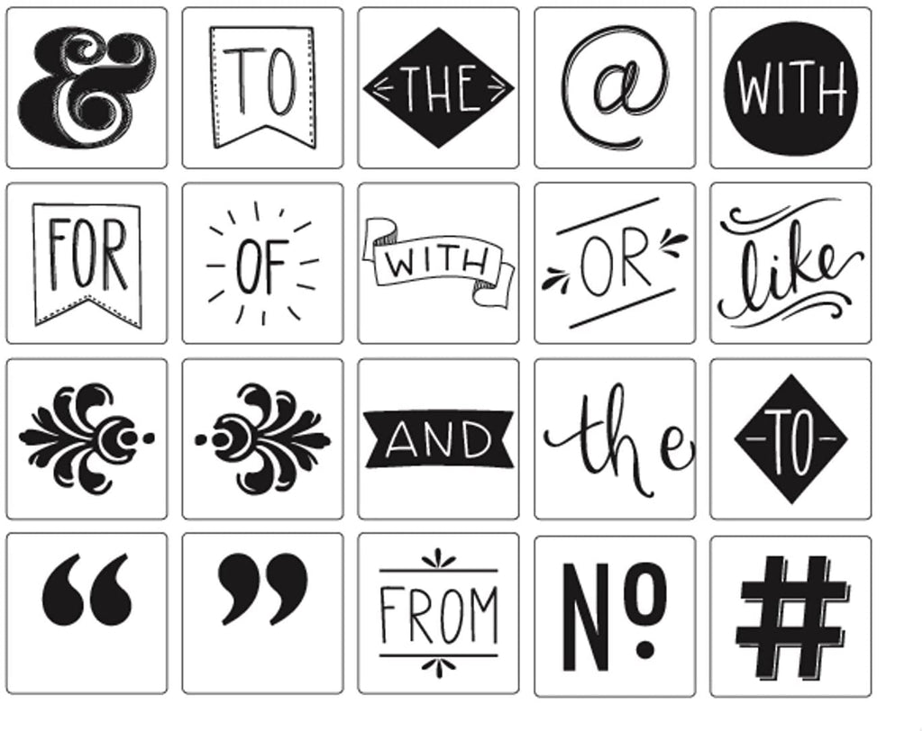 Black Phrases and Symbols for Lightbox